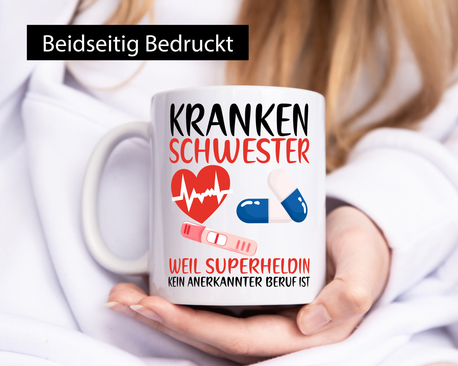 Krankenschwester | Pflegerin Superheldin Pflaster Geschenk Humor Geschenkidee