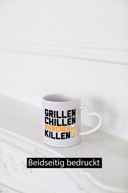 Grillen Chillen Bierchen Killen | Grillmeister Party Geschenk Humor