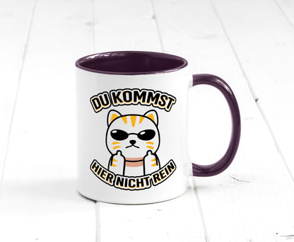 Du kommst hier nicht rein | Böse Katze Humor Tierliebhaber Geschenkidee Tasse
