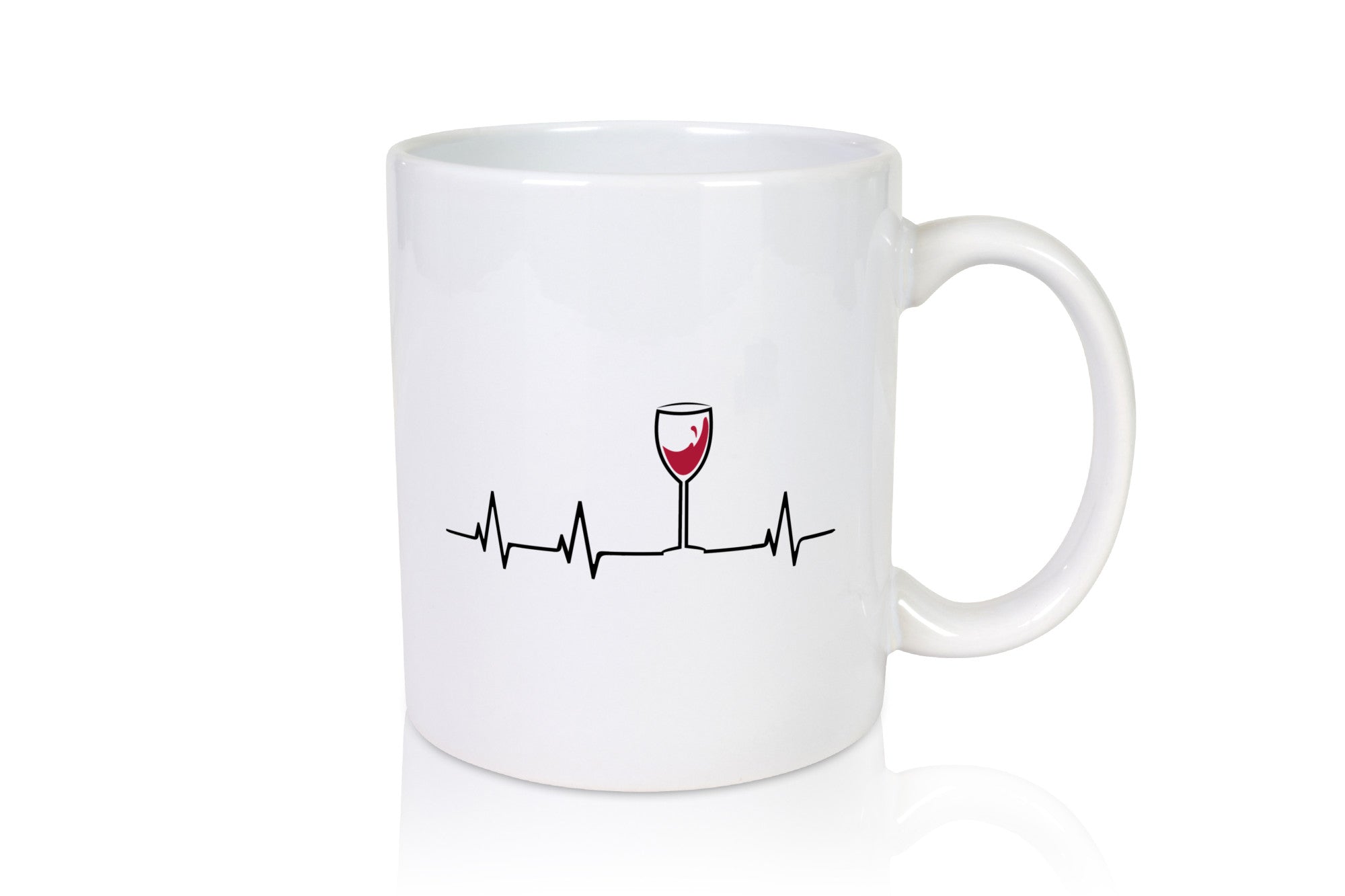 Wein Herzschlag | Rotwein Glas Trinker Winzer Humor Geschenkidee Tasse