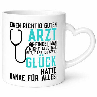 Richtig guter Arzt | Dankeschön Spruch Stethoskop Humor Geschenkidee Tasse