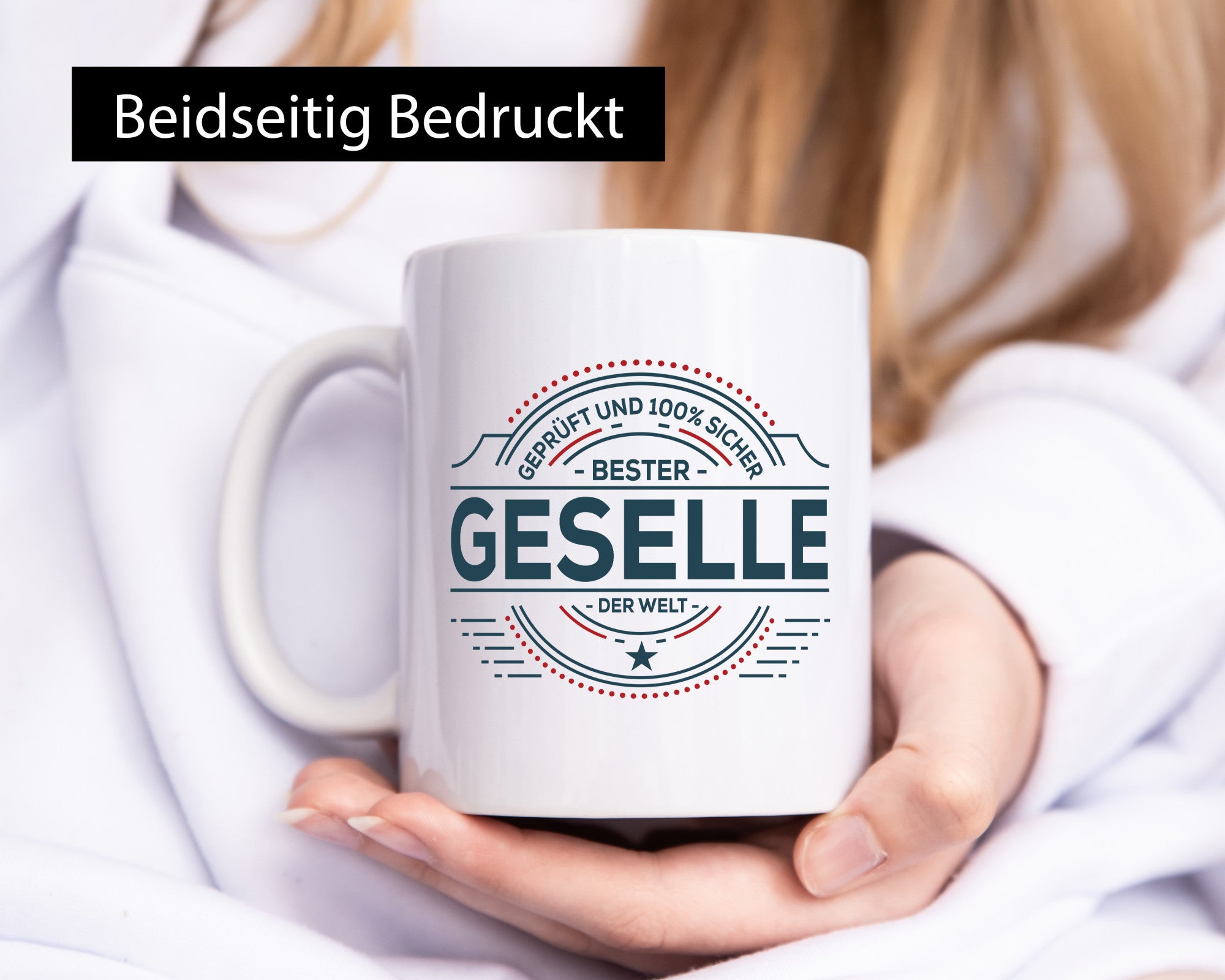 Geprüft und sicher: Geselle | Handwerker Humor Geschenkidee Tasse