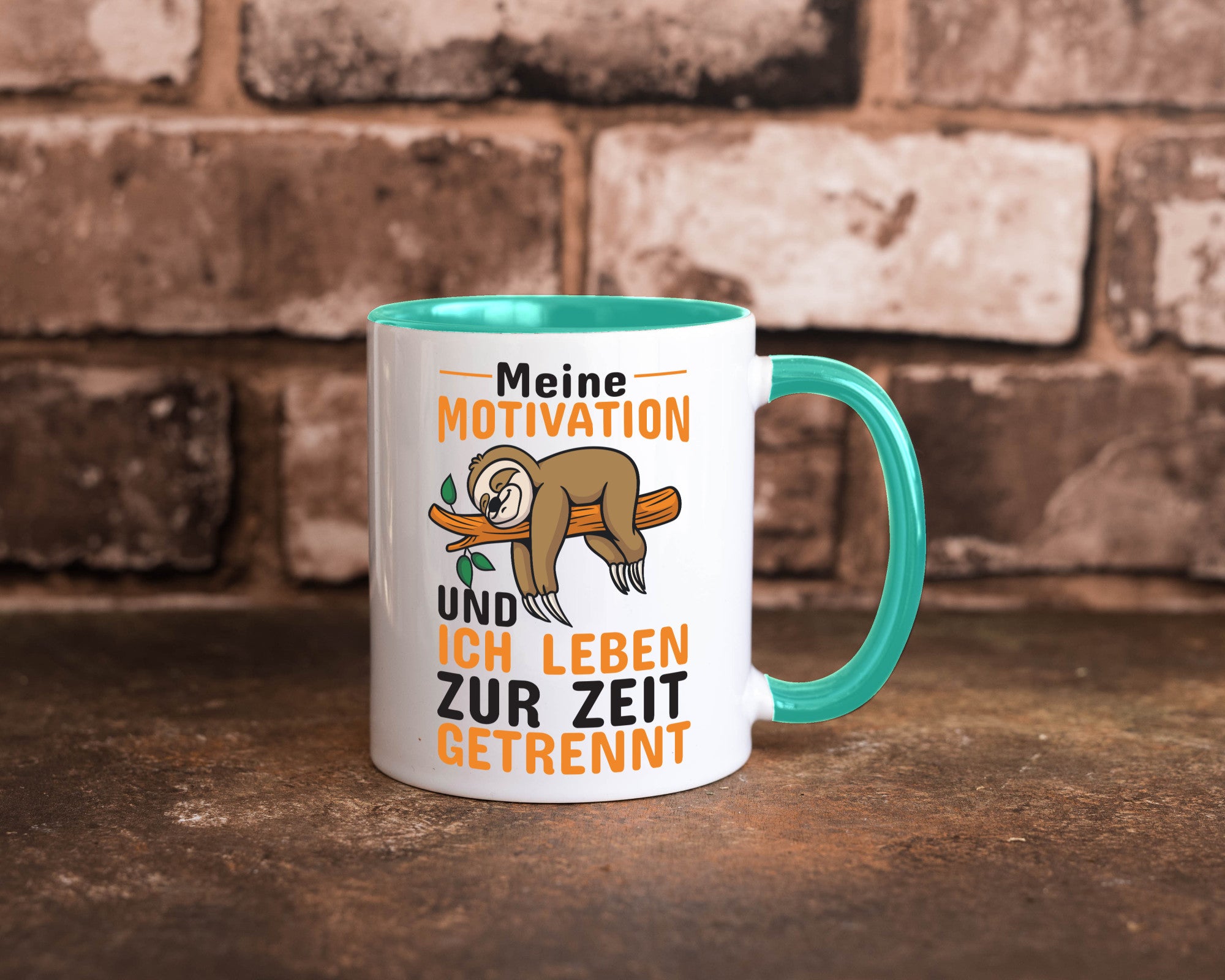 Keine Motivation | Faultier Tasse Büro Humor faul Geschenk Arbeit Kollegen