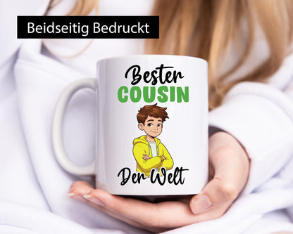 Bester Cousin | Familie Verwandschaft Geschenkidee Humor Tasse