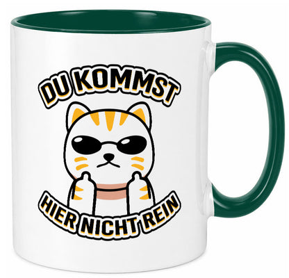 Du kommst hier nicht rein | Böse Katze Humor Tierliebhaber Geschenkidee Tasse