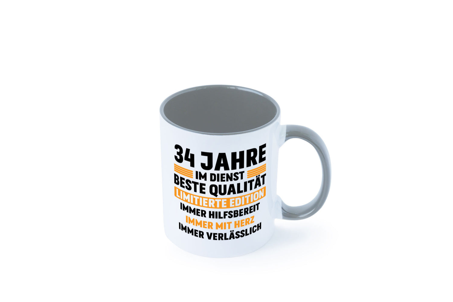 34 Jahre im Dienst | Jubiläum Arbeit v2 Humor Kollegen Büro Geschenkidee Tasse
