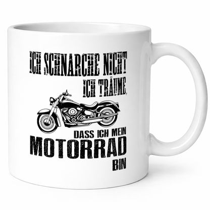 Ich schnarche nicht | Biker Tasse Motorradfahrer lustiger Spruch Geschenk Humor
