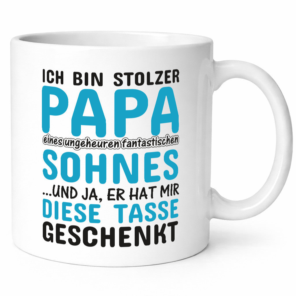 Stolzer Papa | Vater Tasse Fantastischer Sohn Humor Geschenk Familie