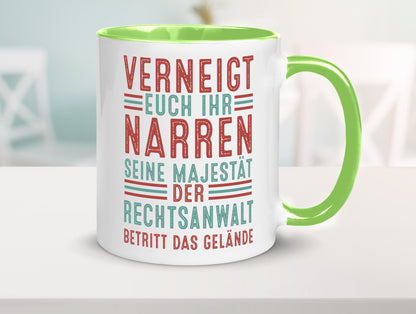 Verneigt euch: Rechtsanwalt | Anwalt Jurist Humor Geschenkidee Tasse