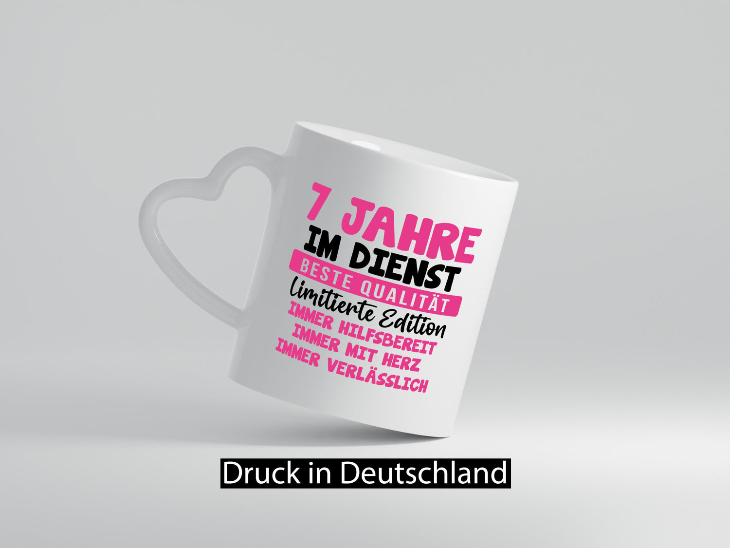 7 Jahre im Dienst | Jubiläum Arbeit v10 lustiger Spruch Geschenk Kollegen Büro