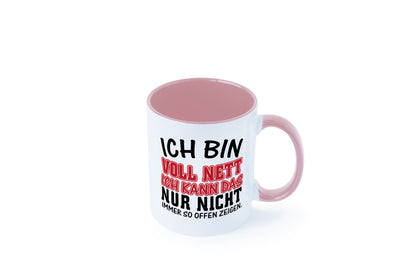 Ich bin voll nett Geschenkidee Humor Tasse