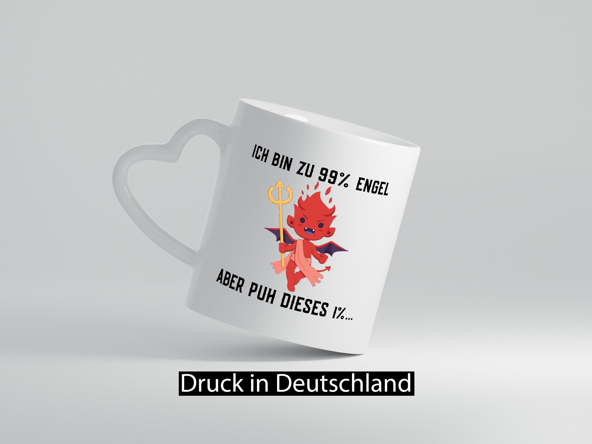 Zu 99% Engel | frecher Teufel mit Flügel lustiger Spruch Geschenkidee Humor