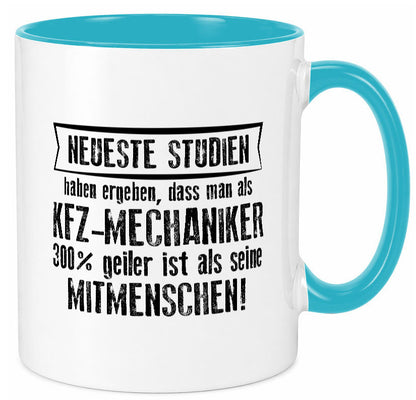 Neuste Studien: KFZ-Mechaniker | Werkstatt Mechaniker Geschenkidee Humor Tasse