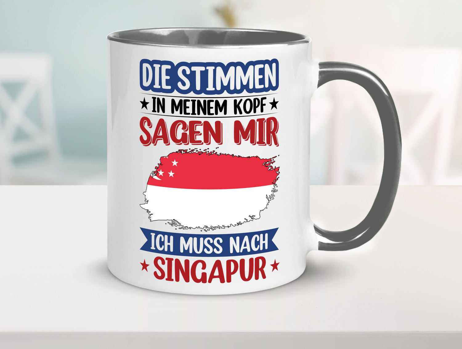 Singapur | Urlaub Stimmen in meinem Kopf Traumland v2 lustiger Spruch Geschenk