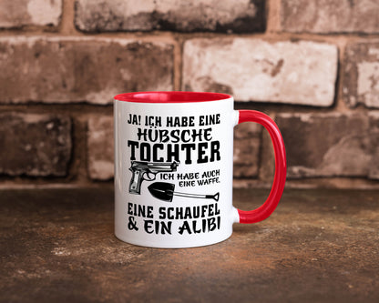 Hübsche Tochter Geschenk Familie Geschenkidee lustiger Spruch Tasse