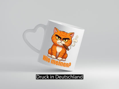 Wie bitte? | Böse Katze Katzenliebhaber Geschenk Tierliebhaber Humor lustiger