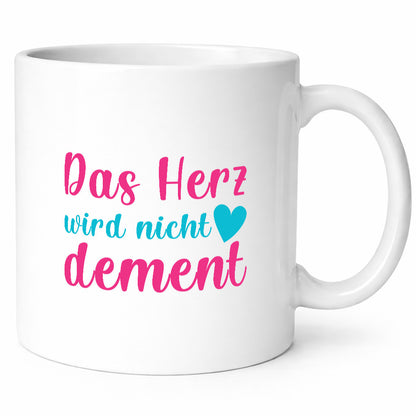 Herz wird nicht dement | lustig Humor Geschenkidee Geschenk Tasse