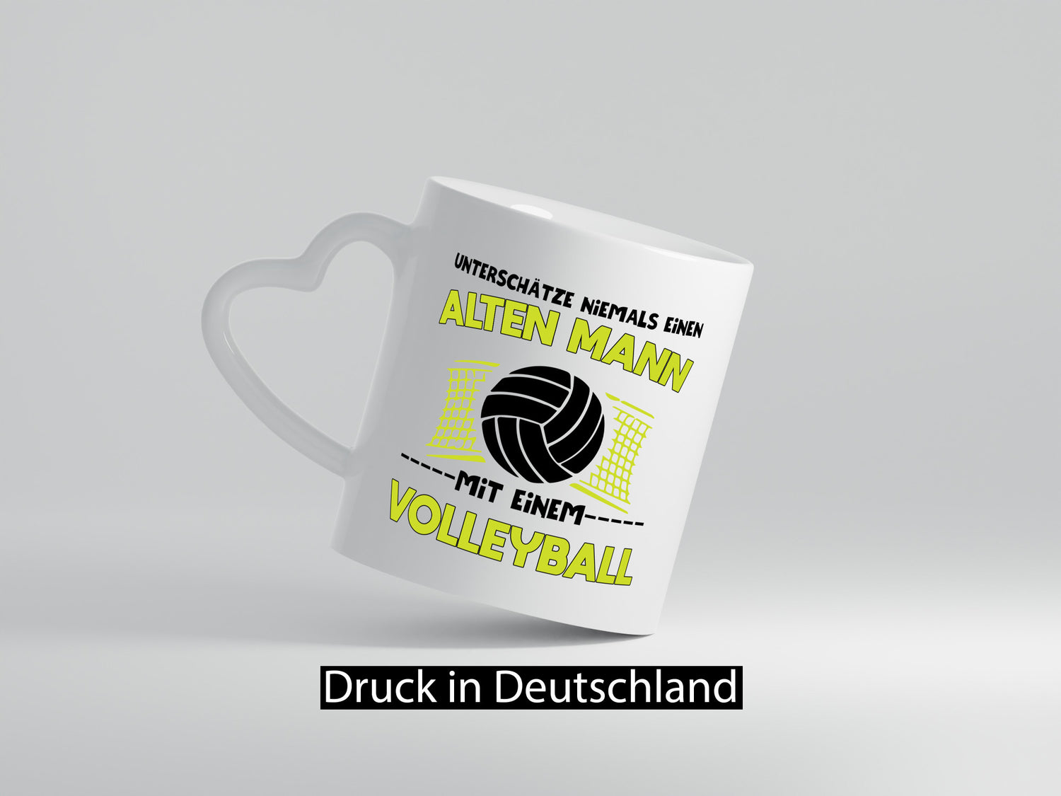 Unterschätze niemals einen Alten Mann mit einem Volleyball lustiger Spruch