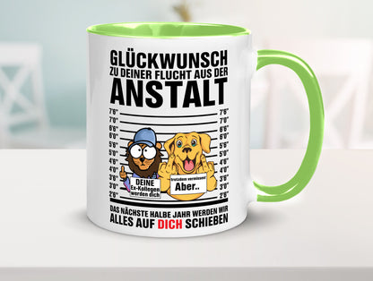 Glückwunsch zu deiner Flucht | Abschiedgeschenk v3 Geschenk Humor Geschenkidee