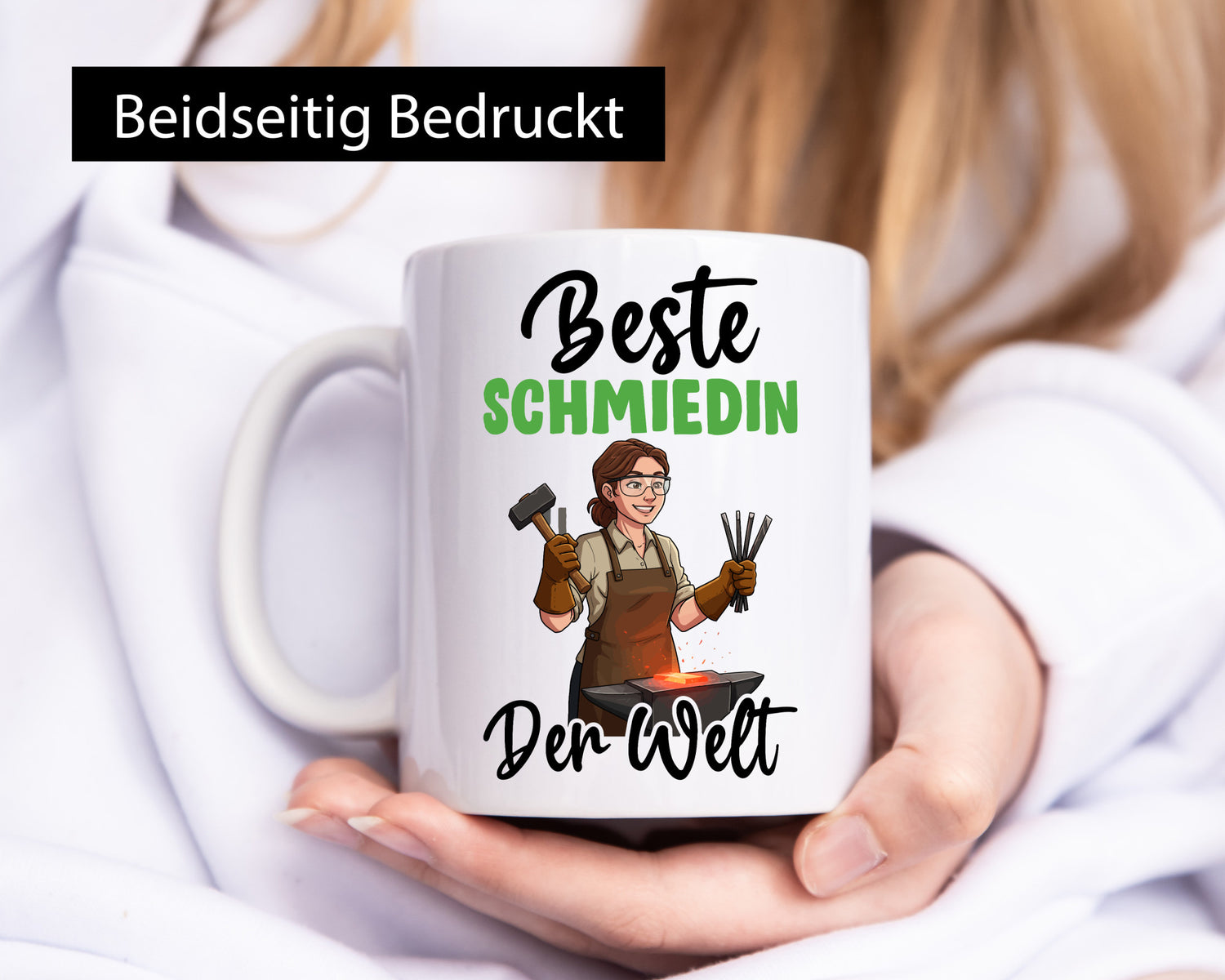 Beste Schmiedin | Schmied Beruf Schmiederei v2 Geschenk Arbeit Kollegen Büro