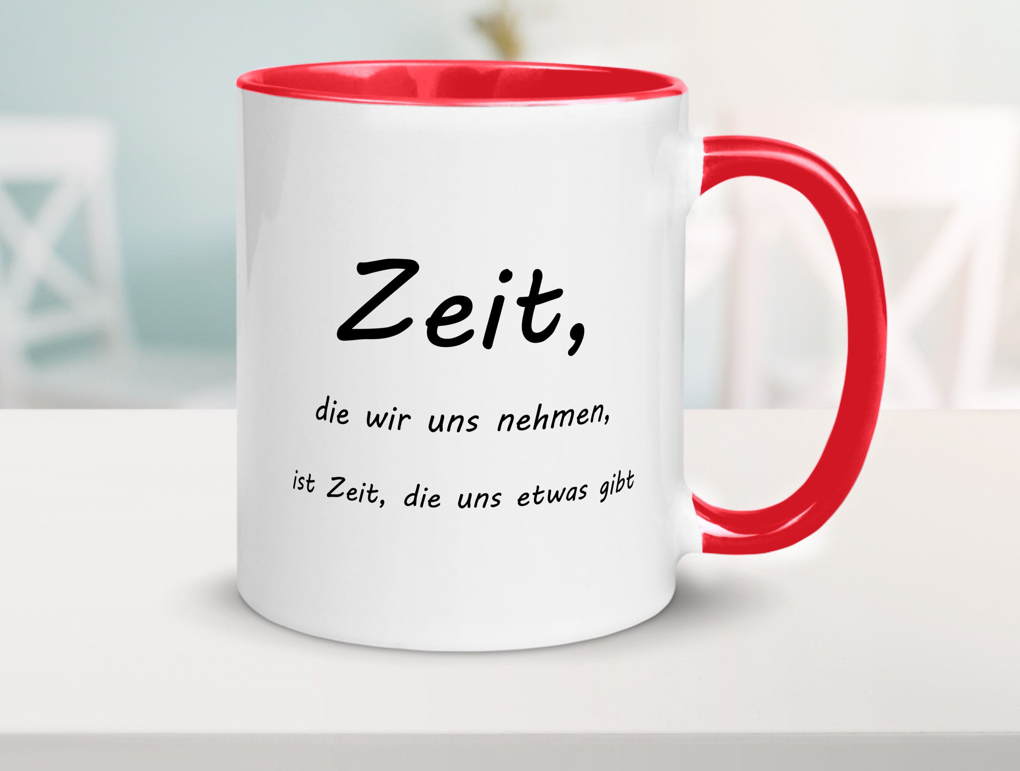 Zeit die wir uns nehmen ist etwas gibt Humor Geschenkidee Tasse