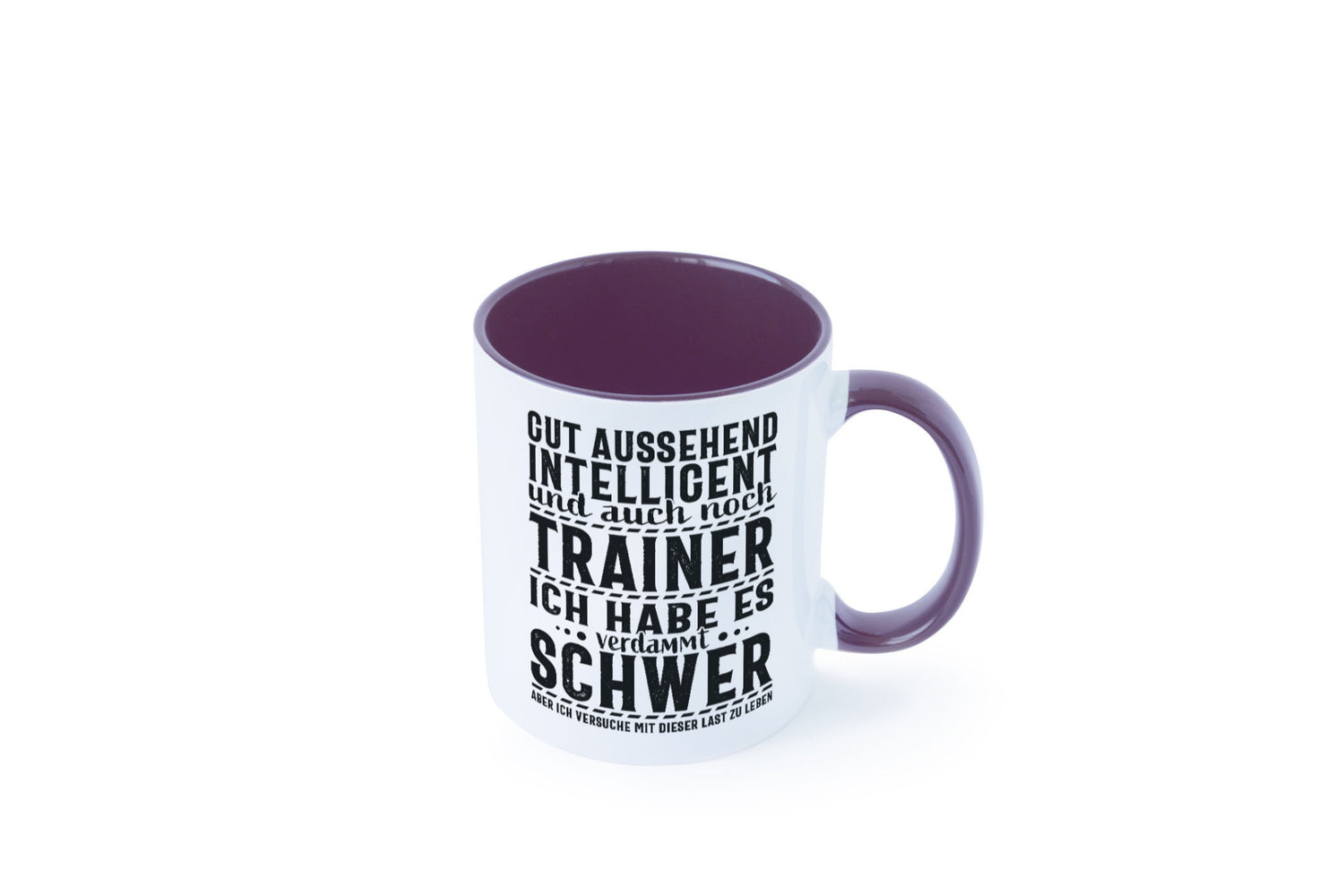 Gut aussehender Trainer |gestrichelte Linie | Punkte lustiger Spruch Geschenk