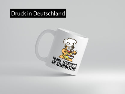 Omas Essen schmeckt lustig Familie Geschenkidee Geschenk Tasse