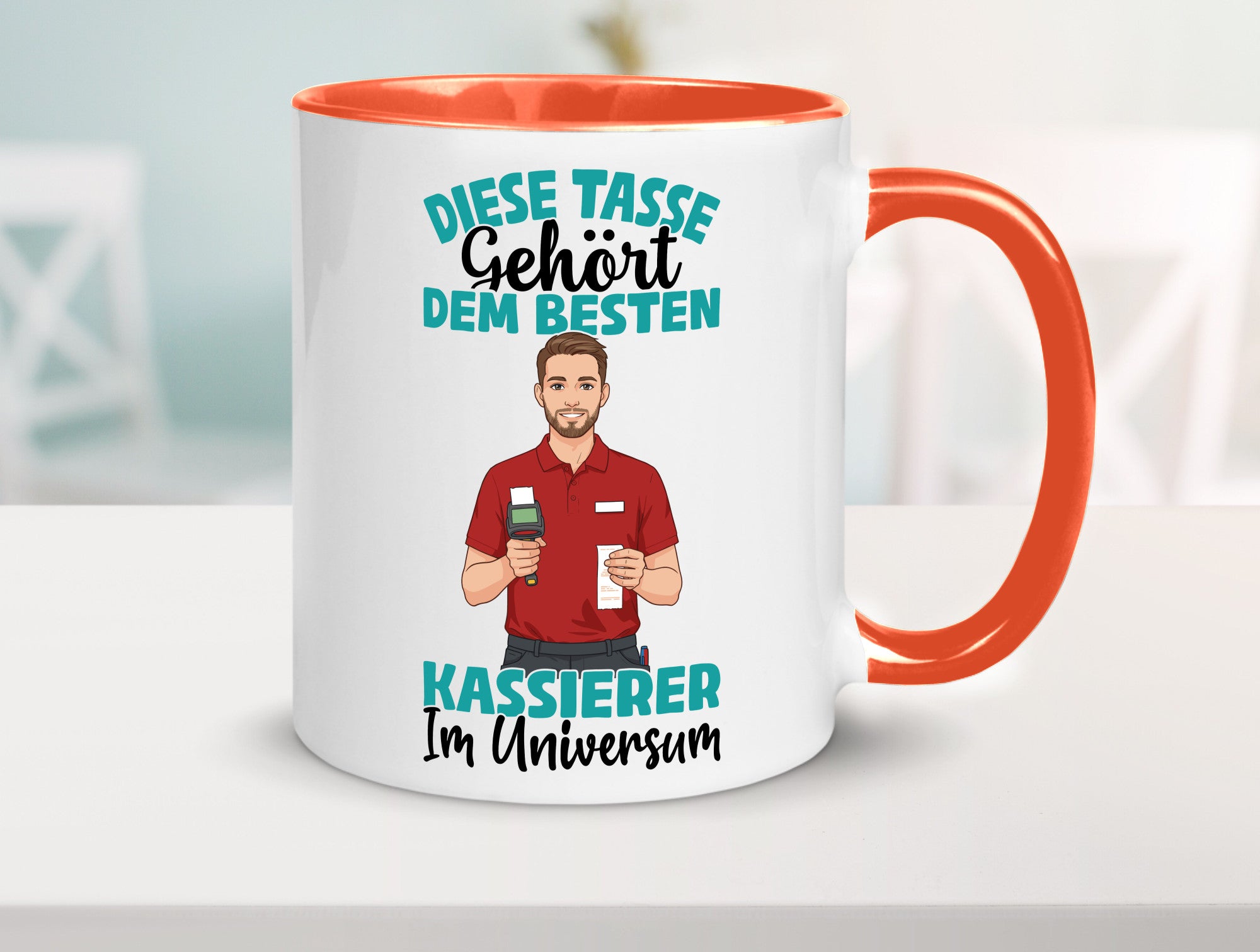 Im Universum: Kassierer Geschenk Humor Geschenkidee lustiger Spruch Tasse