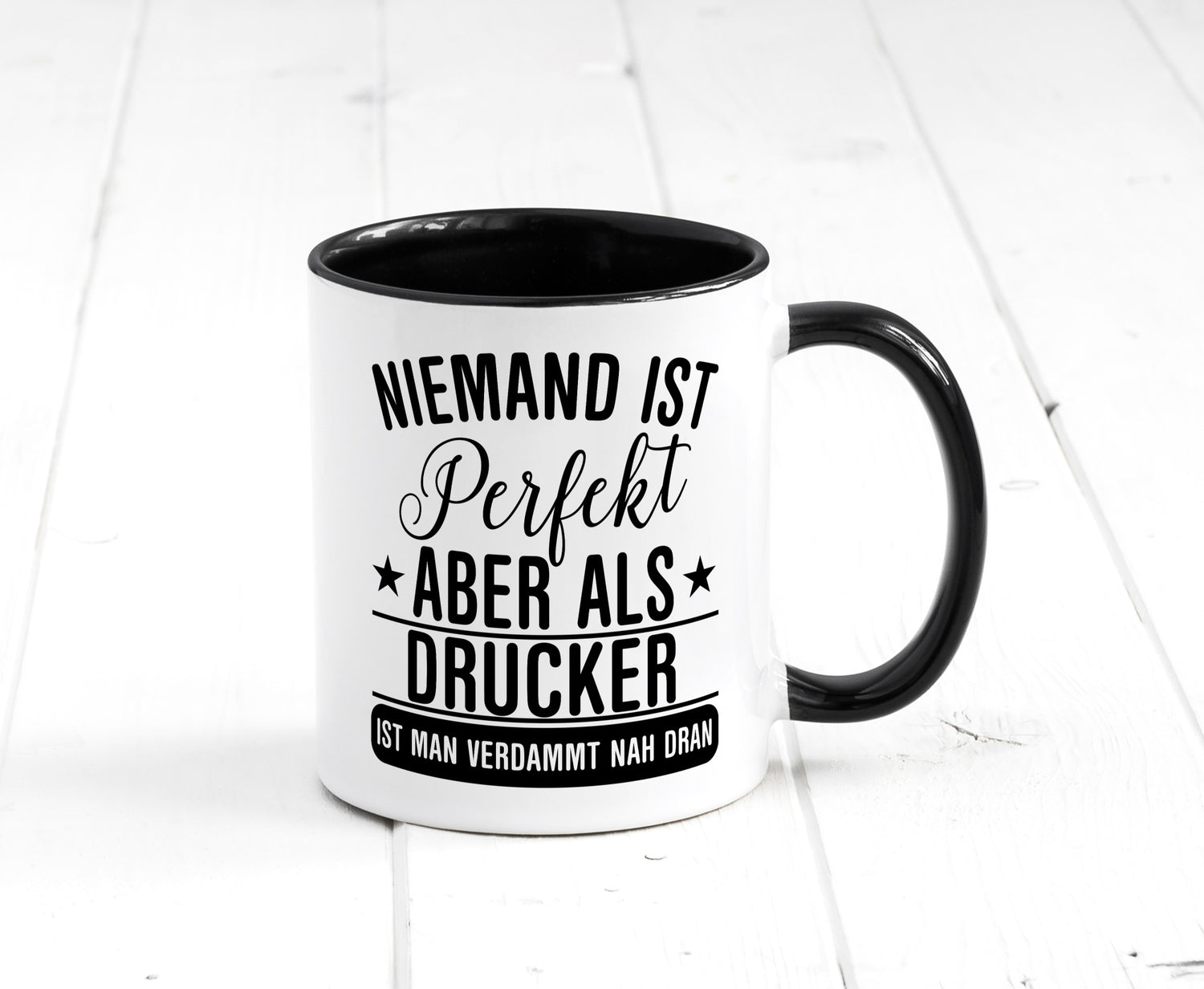 Verdammt nah dran: Drucker | Druckerei Print Medien lustig Humor Geschenkidee