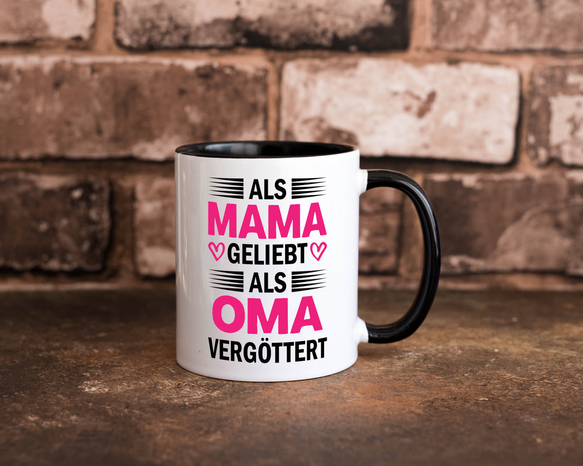 Als oma Vergöttert | Muttertag mama Großmutter Humor Familie Geschenkidee Tasse