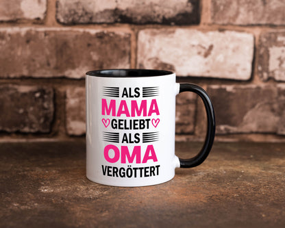 Als oma Vergöttert | Muttertag mama Großmutter Humor Familie Geschenkidee Tasse