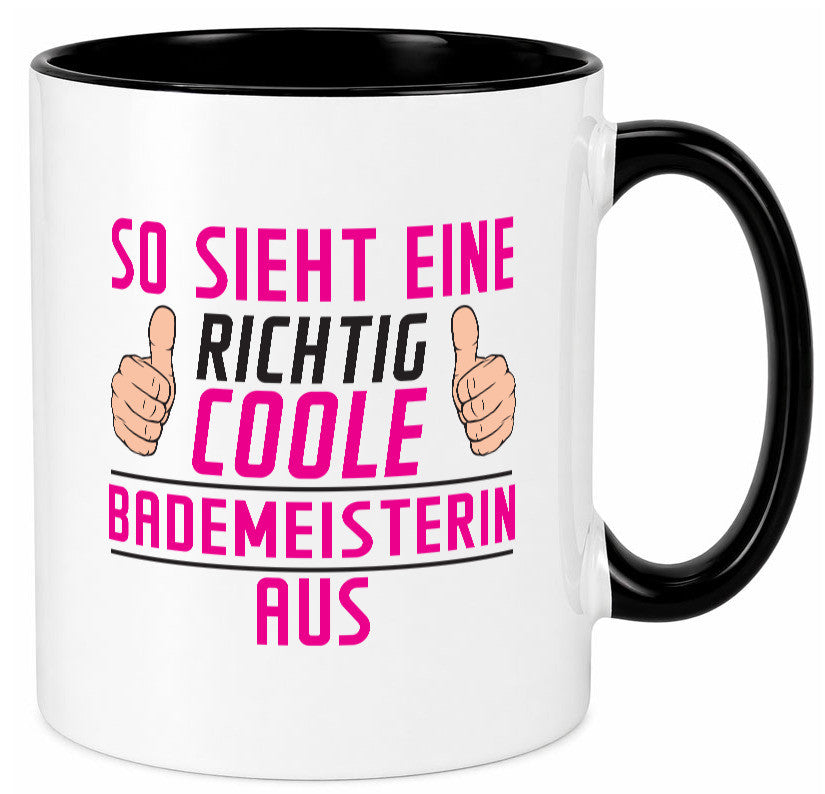 Richtig Coole Bademeisterin | Schwimmmeisterin Geschenk Humor Geschenkidee Tasse