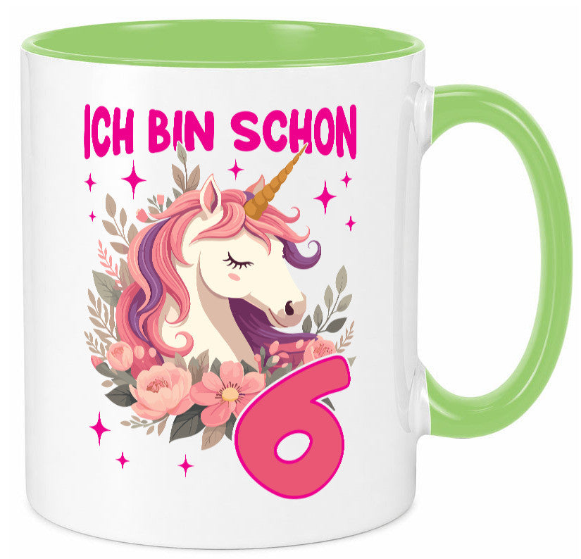 6. Geburtstag | 6 Jahre Einhorn Mädchen Geschenk Geschenkidee lustiger Spruch Tasse