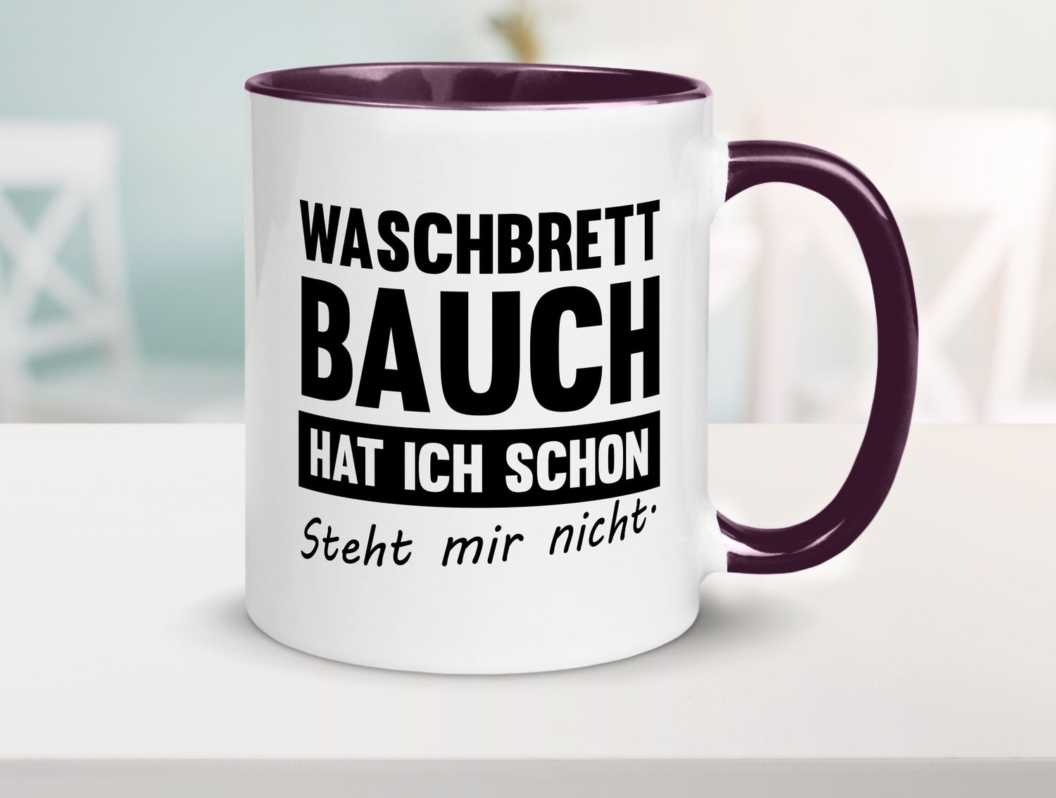 Waschbrettbauch steht mir nicht | Sixpack Gym lustiger Spruch Geschenk Humor