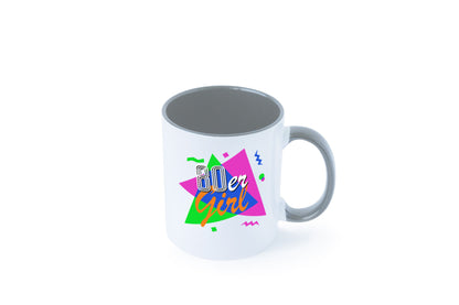 80er Girl - Jahre bunt + verrückt retro Humor Geschenkidee Tasse