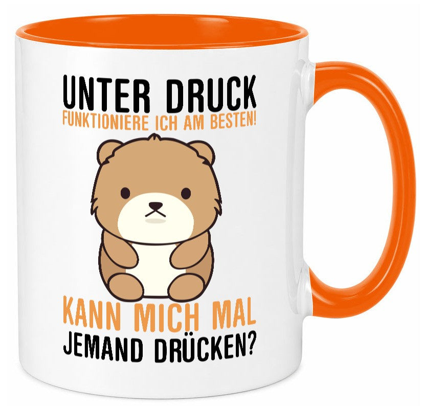 Kann mich jemand drücken | süßer Teddy Knuddeln Comic lustig Humor Geschenkidee Tasse
