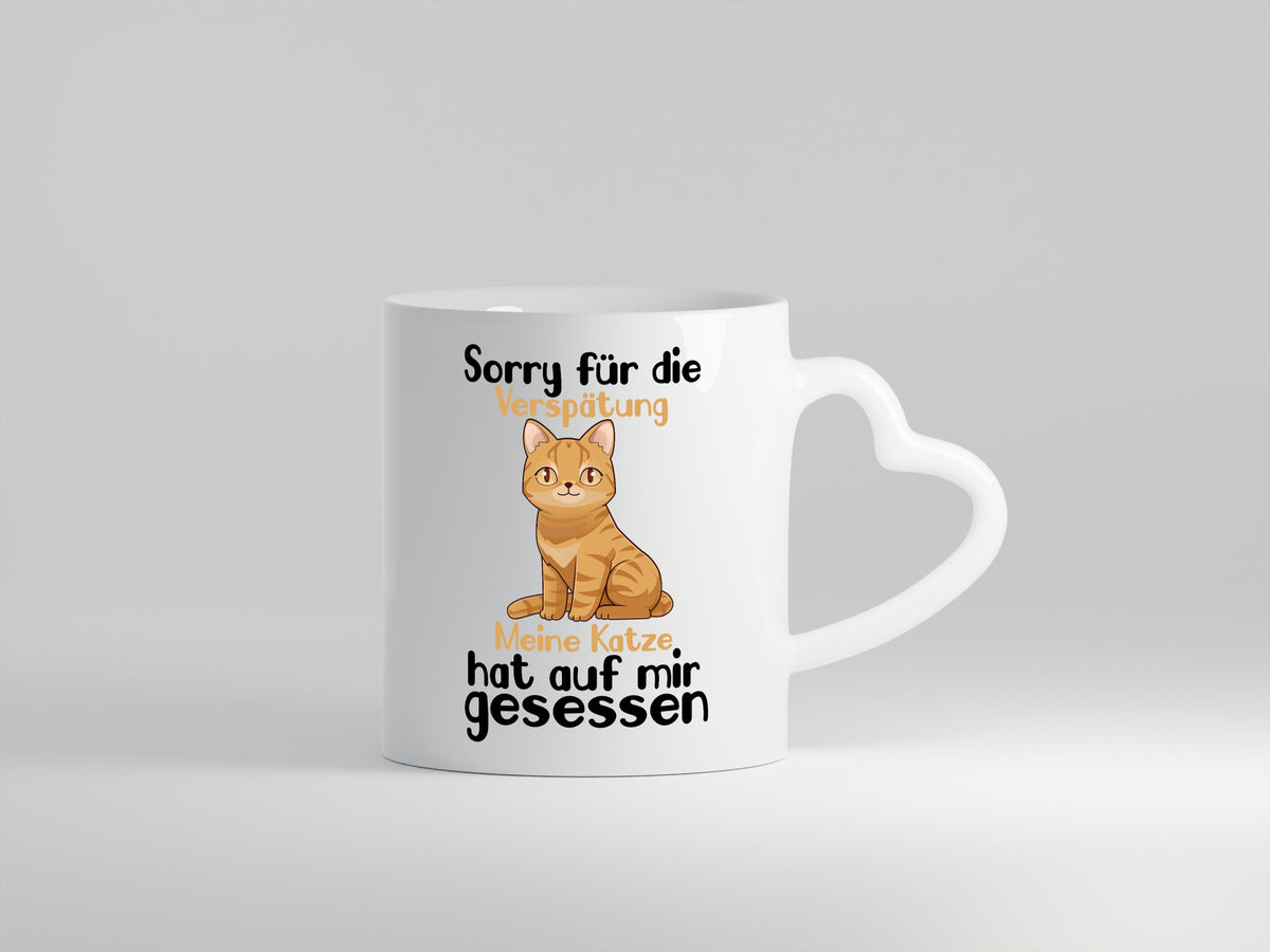 Sorry für die Verspätung | Chillen mit Katze Katzen Geschenkidee Tierliebhaber Tasse