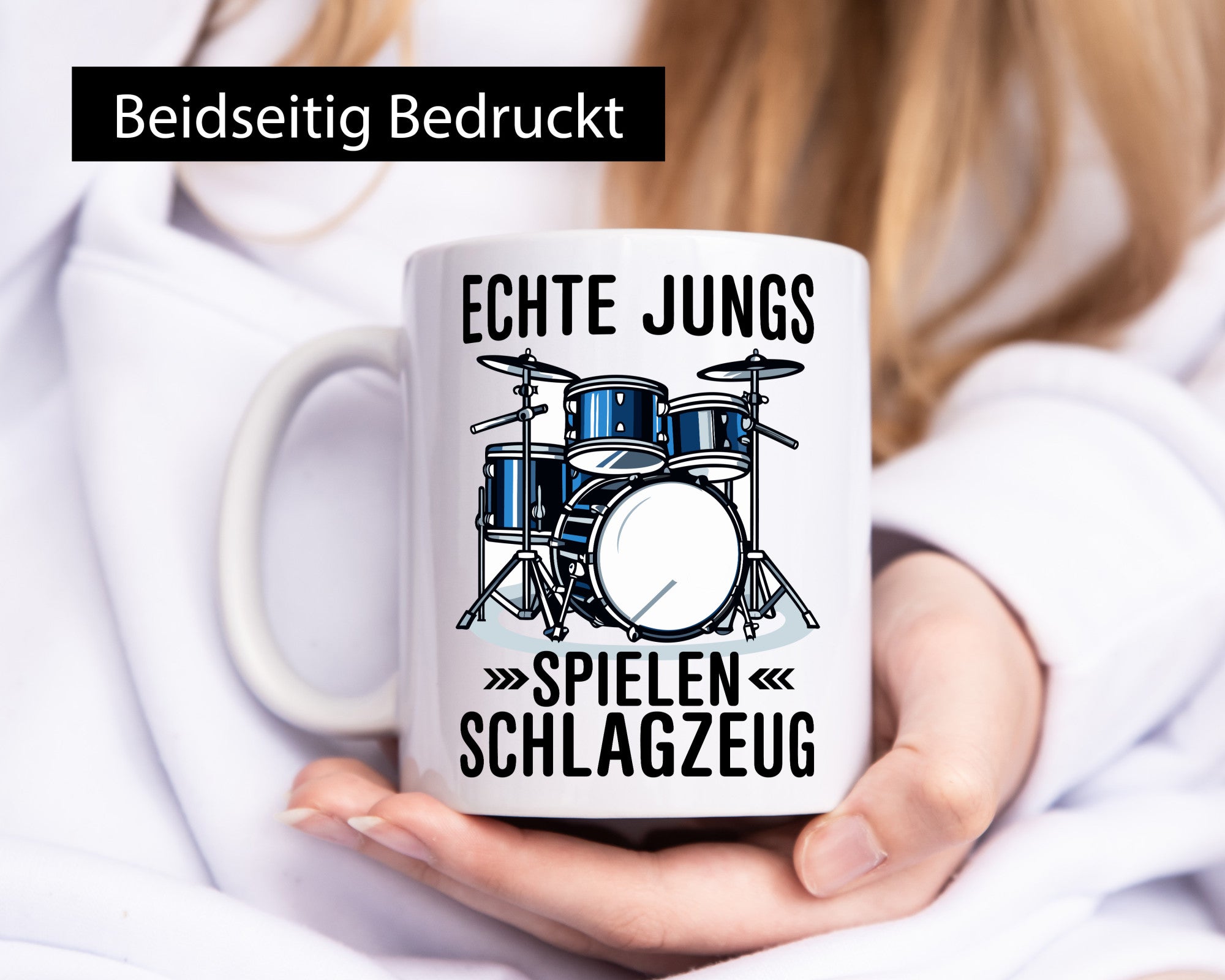 Echte Jungs spielen Schlagzeug | Drummer Geschenkidee Humor Tasse