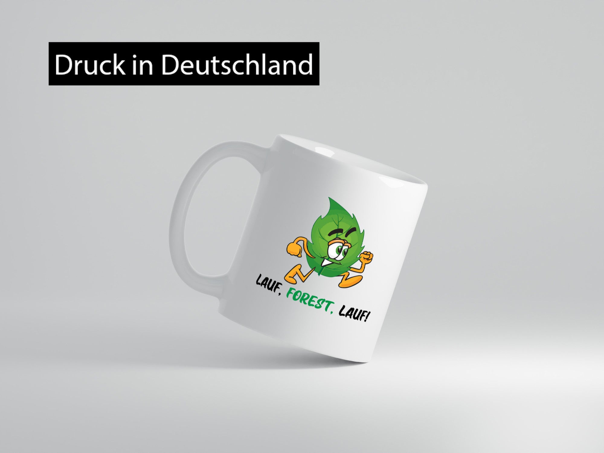 Lauf Forest | rennendes Blat Geschenk Humor Geschenkidee lustiger Spruch Tasse