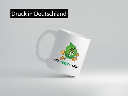 Lauf Forest | rennendes Blat Geschenk Humor Geschenkidee lustiger Spruch Tasse
