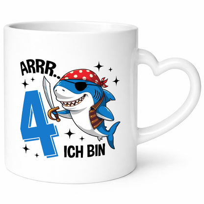 4. Geburtstag | 4 Jahre Arr Pirat Hai Piraten Humor Geschenkidee Tasse