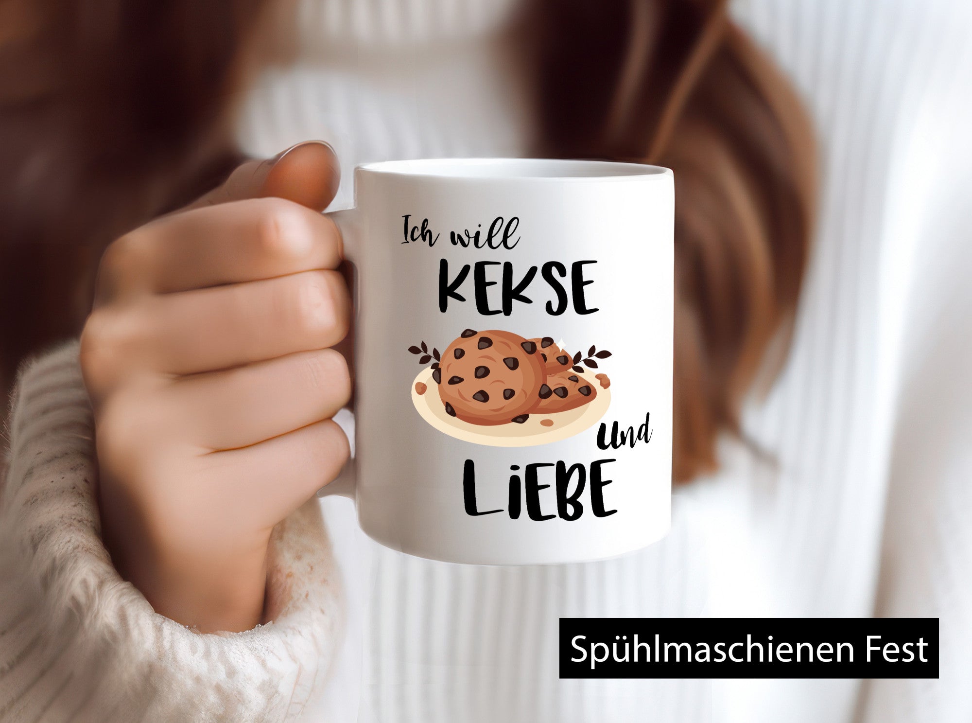 Ich will Kekse und Liebe | Pärchen lustig Humor Geschenkidee Geschenk Tasse