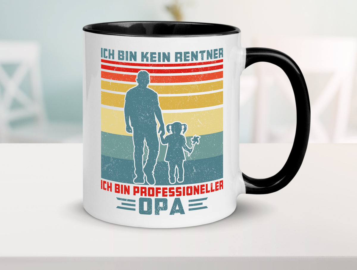Kein Rentner bin Profesioneller Opa | Groß vater lustig Familie Geschenkidee Tasse