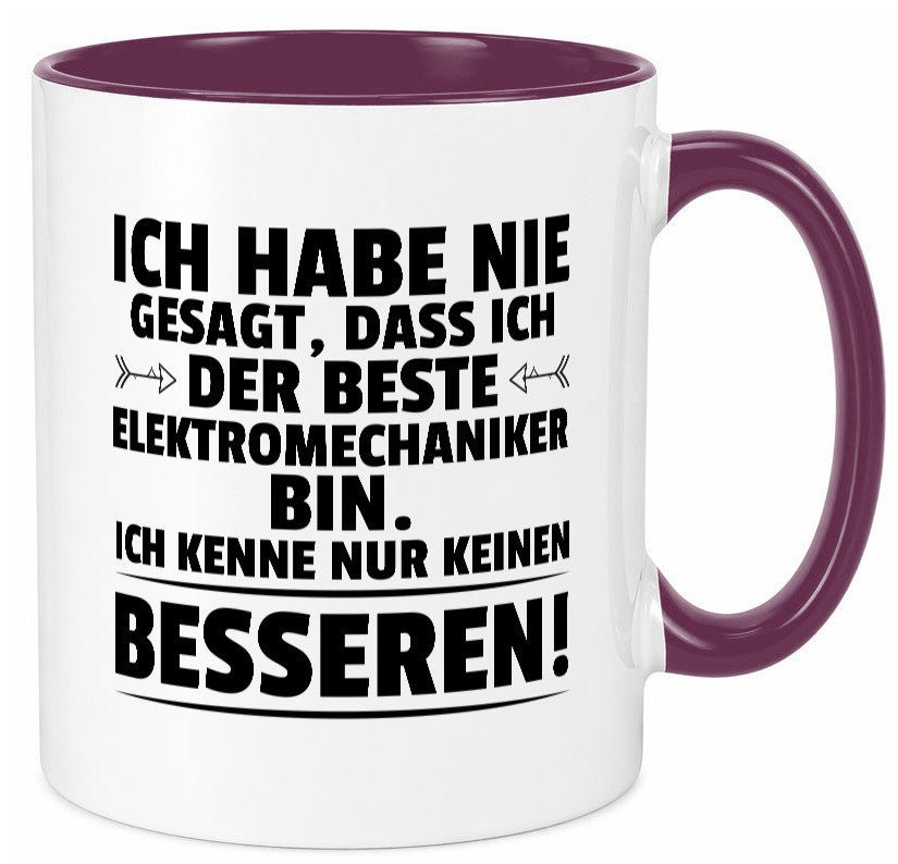 Der Beste Elektromechaniker | Mechaniker Elektrik Humor Geschenkidee Tasse