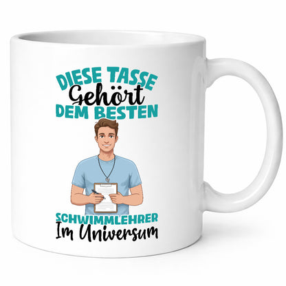 Im Universum: Schwimmlehrer | Lehrer schwimmen Geschenkidee Humor Tasse
