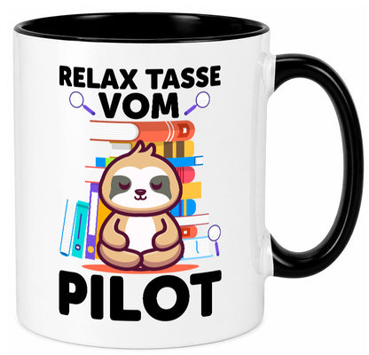 Relax Tasse: Pilot | Flugzeug Piloten lustiger Spruch Geschenk Humor