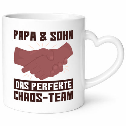 Papa &amp; Sohn | Spruchtasse Chaos-Team Vatertag lustiger Spruch Geschenk Familie