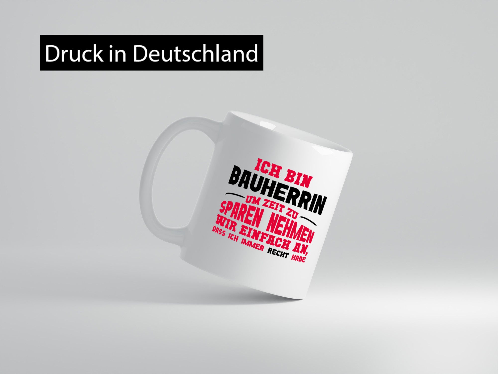 Bauherrin Tasse | witziger Spruch Hausbau Chefin lustig Arbeit Kollegen Büro