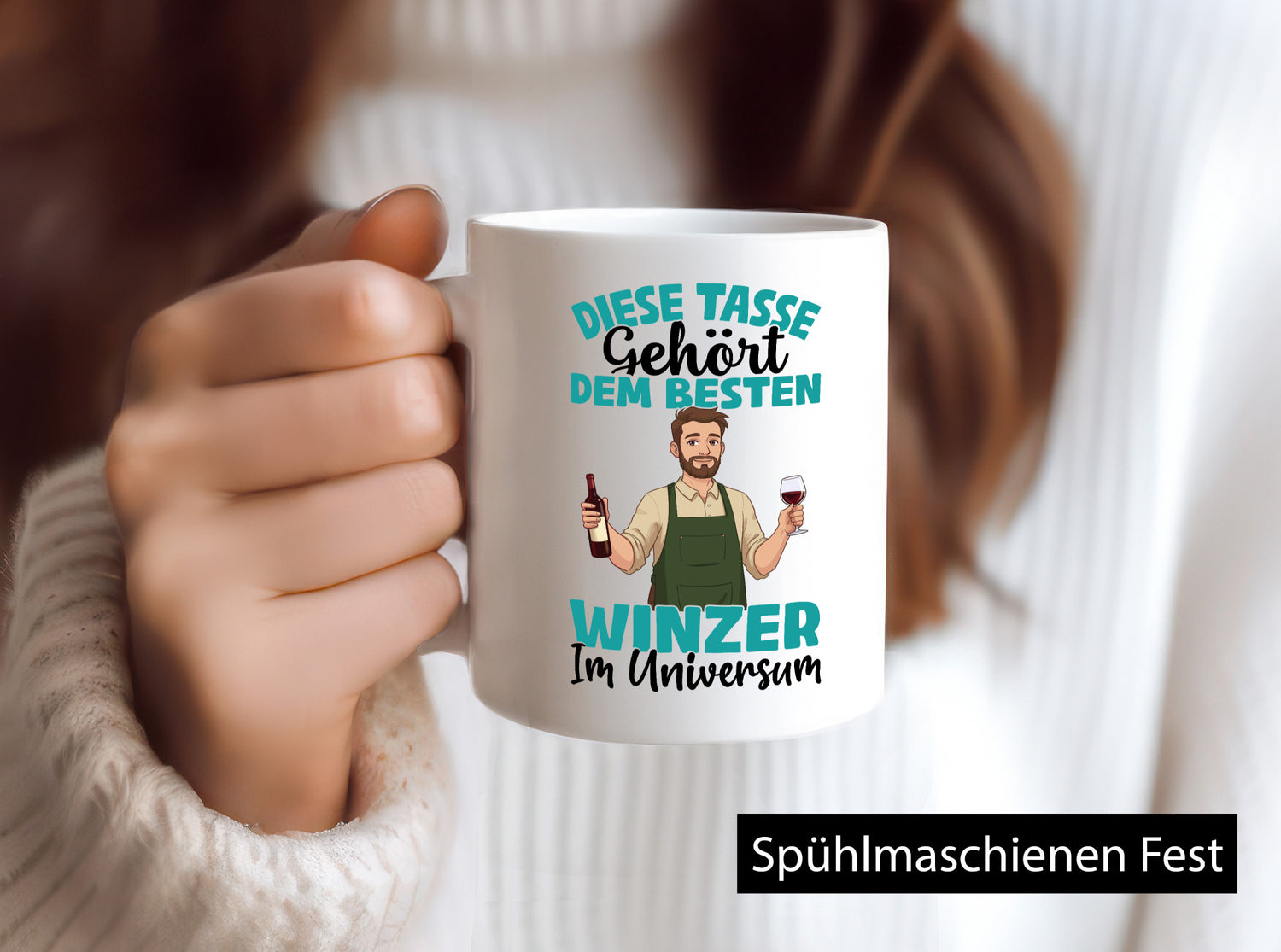 Im Universum: Winzer | Weinbauer Wein Geschenkidee Humor Tasse