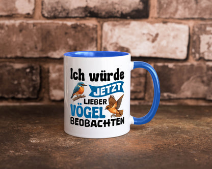 Vögel beobachten | Vogel lustig Humor Geschenkidee Geschenk Tasse